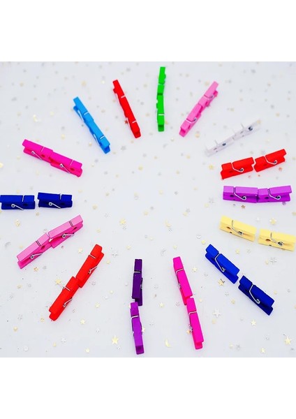 3CM-MIX-100PCS Tarzı 2.5cm Bahar Ahşap Klip Renk Doğal Renkli Yüksek Li Giyim Klibi Dıy El Yapımı Tatil Ev Partisi Dekorasyon Yeni (Yurt Dışından) fırsatları