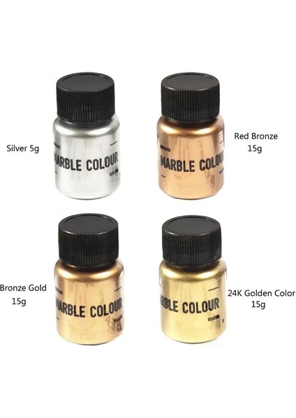 S Tarzı 15G Ayna Metal Doku Inci Tozu Epoksi Reçine Renklendirici Glitter Mermer Metalik Pigment Reçine Boya Takı Yapımı Sabun Yapımı (Yurt Dışından)