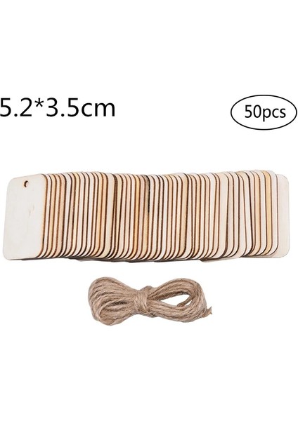 LC146B02 Stili Adet Ahşap Imi Halatlı Boş Diy El Yapımı El Sanatları Ahşap Işareti Ev Dekorasyon Malzemeleri Için Bitmemiş Etiket (Yurt Dışından)