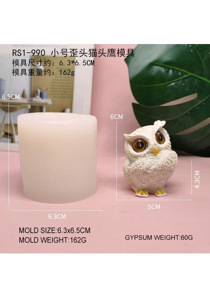 RS1-990 Stili Yaratıcı 3D Sevimli Baykuş Kokulu Aromaterapi Alçı Kalıp Için Kil Mum Sabun Silikon Kalıp Dıy Alçı Alçı Kalıp Ev Sanat Zanaat (Yurt Dışından)