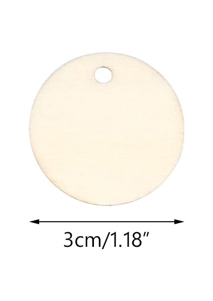 3cm Tarzı 100 Adet Adet Yuvarlak Paket Ahşap 2cm 3cm 4cm 5cm Daireler Doğal Diskler Boş Işaretler El Sanatları Düğün Parti Hediye Etiketi Etiket Kartları Asın (Yurt Dışından)