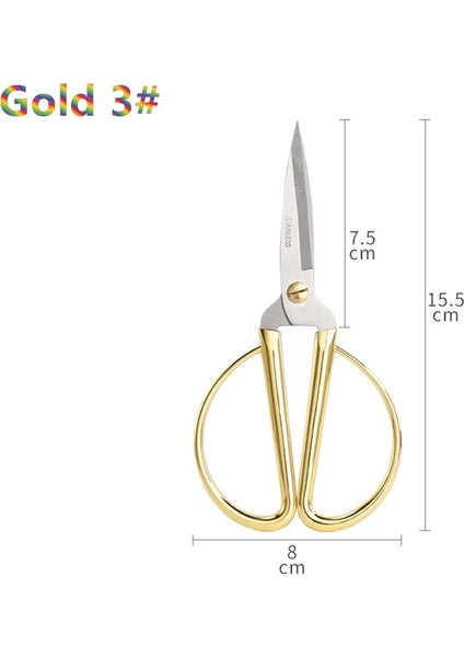 No.3 Altın 15.5cm Tarzı Paslanmaz Çelik Gül Altın Nakış ve Dikiş Ors Vintage Oya Terzi Ors Kumaş El Sanatları Araçları Diy Makası (Yurt Dışından)