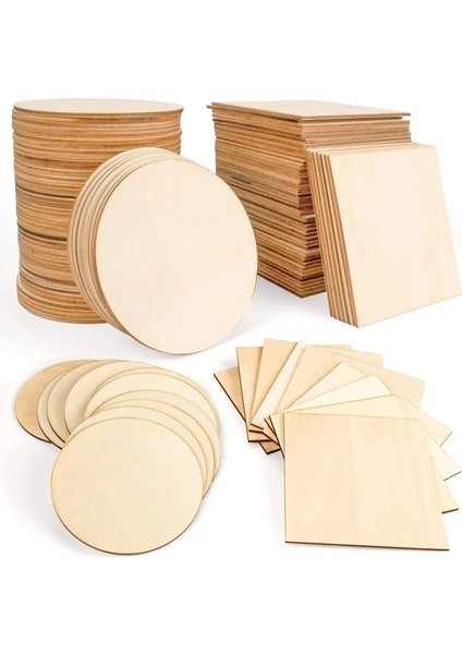 40 Adet Bir Stil 100 mm Ahşap Parçalar Dilimleri Ahşap Yuvarlak Kare Çocuklar Için Dıy Boyalı Ahşap Düğün Ev Dekorasyon Kurulu (Yurt Dışından)