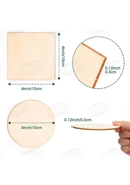 40 Adet Bir Stil 100 mm Ahşap Parçalar Dilimleri Ahşap Yuvarlak Kare Çocuklar Için Dıy Boyalı Ahşap Düğün Ev Dekorasyon Kurulu (Yurt Dışından)