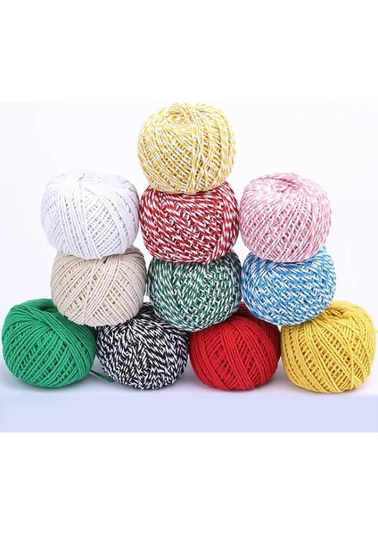 B Tarzı Dıy El Yapımı Pamuk Ipliği 1 Rulo 75 Metre Yüksek Li Halat Kırmızı Beyaz Kart Asılı Halat Hediyeler Ambalaj Sicim Dize Kordon (Yurt Dışından) fiyatları