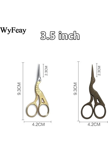 4,5 Inç Bronz Stili Vinç Çapraz Dikiş Retro Klasik Vintage Antik Nakış Dikiş Paslanmaz Çelik Kuyruk El Sanatları Kumaş (Yurt Dışından) modelleri