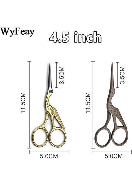 4,5 Inç Bronz Stili Vinç Çapraz Dikiş Retro Klasik Vintage Antik Nakış Dikiş Paslanmaz Çelik Kuyruk El Sanatları Kumaş (Yurt Dışından) fırsatları