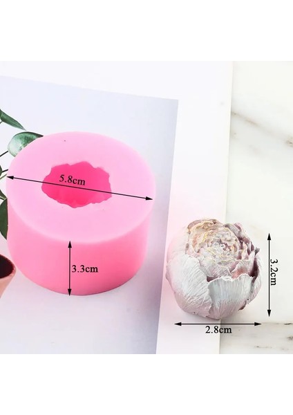 Gül Tarzı Gül Çiçek Şakayık Lale Haşhaş Silikon Kalıp Lotus Craft Sabun Kil Reçine Mum Kalıpları Çikolata Jöle Fondan Dekorasyon Araçları (Yurt Dışından)