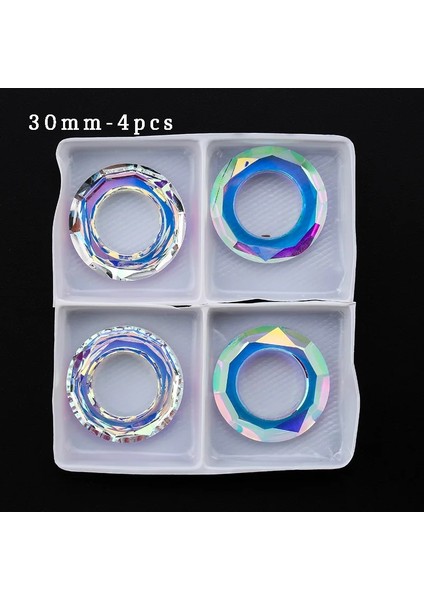 30 mm - 4 Adet Stil Çok Yönlü Kristal Cam Boncuklar Gevşek Boncuklar Mücevher Kristal Ab Tüm Stiller (Yurt Dışından)