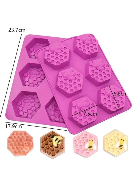 No.12 Tarzı 3D El Yapımı Silikon Sabun Kalıpları Arı Petek Çikolata Bisküvi Buz Küpü Yapma Kalıp Araçları Dıy Çiçek Şekli Sabun Reçine El Sanatları (Yurt Dışından)