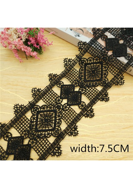 Siyah Nikel Tarzı 2 Yards Genişlik 9 cm Suda Çözünür Dantel Şerit Saf Pamuk Kalınlaşmış Düz Nakış Aksesuarları Dıy Dantel El Yapımı Malzemeleri (Yurt Dışından) indirimleri
