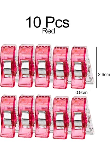 10 Adet Kırmızı Stil Pcs Dikiş Klipsleri Plastik Kelepçeler Kapitone Crafting Crocheting Örgü Güvenlik Klipsleri Çeşitli Renkler Bağlama Klipsleri Kağıt (Yurt Dışından)