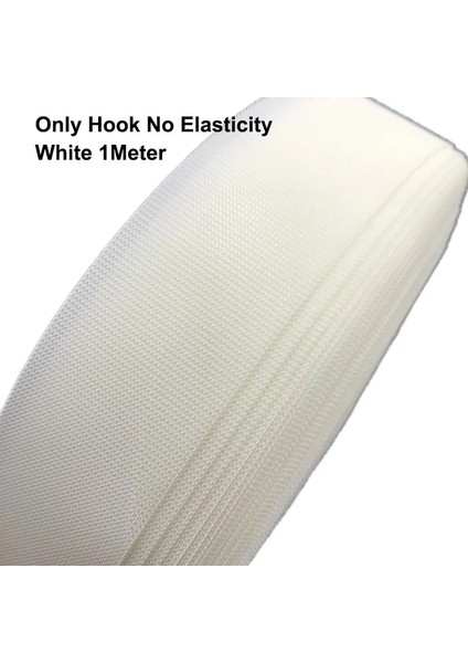 Sadece Beyaz Kanca Stili 30MM 1 Metre 1 Metre Elastik Cırt Cırt Raptiye Bandı Elastik Bant Yapışkansız Döngü Şeritler Naylon Kumaş Dikmek Dıy Kumaş Ayakkabı Aksesuarları (Yurt Dışından)