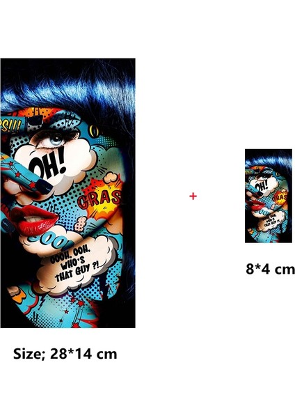 D72E Stili Avrupa Kaya Grafiti Kız Yama Dıy Kadın T-Shirt Özel Yama Etiket Giysi Isı Transferi Vinil (Yurt Dışından)