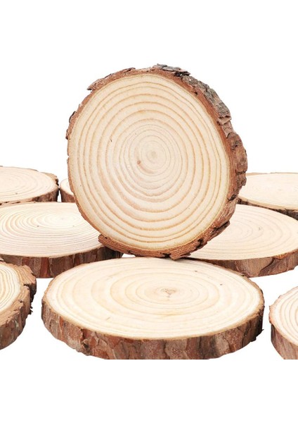12-14CM 1 Adet Stil Bitmemiş Doğal Ahşap Dilimleri Kalın El Sanatları Ahşap Kiti Çemberler El Sanatları Noel Süsleri El Sanatları Için Kabuklu Dıy El Sanatları (Yurt Dışından)
