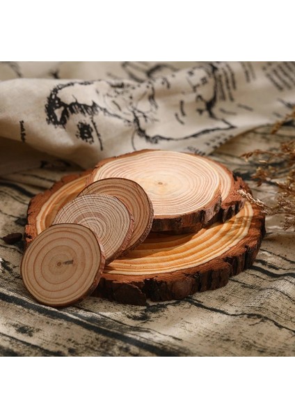 12-14CM 1 Adet Stil Bitmemiş Doğal Ahşap Dilimleri Kalın El Sanatları Ahşap Kiti Çemberler El Sanatları Noel Süsleri El Sanatları Için Kabuklu Dıy El Sanatları (Yurt Dışından)