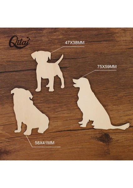 Köpek Stili Woodeats ve Köpekler Et Sevimli Anminal Şekiller Qıtaı Ev Dekorasyonu Dıy Scrapbooking El Sanatları Evcil Hayvanlar Woode WF244 (Yurt Dışından)