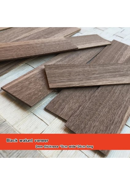 2 mm Tarzı 5X24 cm 1 Dozeece Doğal Siyah Ceviz Kaplama 2mm Kalın Kaplama 5*24CM Dıy Dekoratif Ahşap Macun (Yurt Dışından)