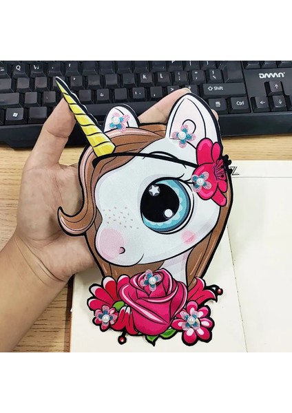 DB0168CT Stili Sevimli Unicorn Yama Pul Yamalar Giyim Çıkartmaları Dıy Karikatür Unicorn Yama Hayvan Çizgili Yamalar Dikmek Aplike Rozeti (Yurt Dışından) fiyatları