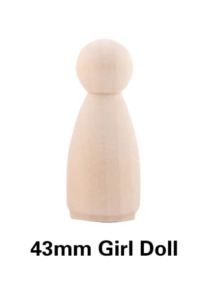 43 mm Kız Stili 5 Adet Ahşap Boyalı Peg Bebekler Ahşap El Sanatları Çocuklar Dıy El Yapımı Oyuncaklar Ev Kreş Dekorasyon Boş Bitmemiş Peg Doll (Yurt Dışından)