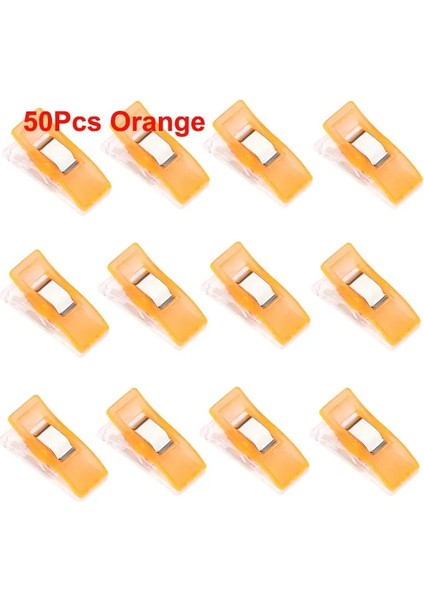 50 Adet Turuncu Tarzı Adet Dikiş Klipsleri Çok Amaçlı Kapitone Klipsleri Giydirin Dikiş Malzemeleri Için Plastik Kelepçeler Dıy El Sanatları Bağlama Klipleri Kağıt (Yurt Dışından)