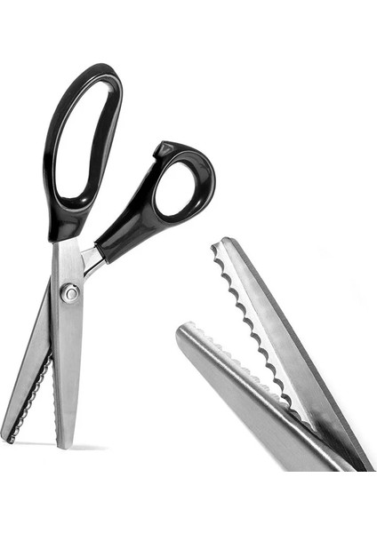 Dalga 7mm Stili 23.5cm Oyma Makası Saplı Profesyonel Kenar Paslanmaz Zag Veya Zig Çelik El Sanatları Dekoratif Dikiş Aracı Terzilik Kumaş (Yurt Dışından) modelleri