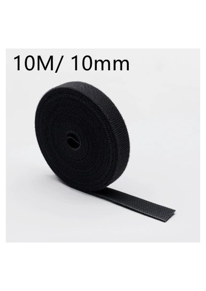 Antik Pirinç Tarzı 10M mm Yeniden Kullanılabilir Naylon Kablo Bağı Depolama Kablosu Yönetimi Kemer Perde Bağlama Kemeri Çift Taraflı Cırt Cırt Bağlantı Elemanı (Yurt Dışından)