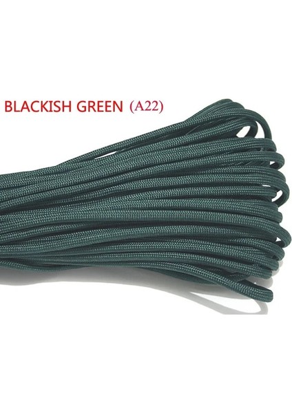 Siyahımsı Yeşil Tarzı Aracord Paraşüt Kordon Ipi Mil Spec Tip Iıı 7 Strand Çekirdek 100 Ft Tırmanma Kamp Tokası Bilezik Için 27 Renk (Yurt Dışından)