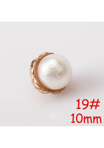 NO19 10MM Tarzı Yüksek Li Metal Inci Gömlek, Hırka, Düğme, Şifon Gömlek, Yuvarlak Düğme Yaka, Uzun Kollu, Erkekler ve Kadınlar Için Küçük Düğmeler (Yurt Dışından)