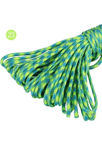 No.23 Tarzı 100FT Renkli Iplikler Çekirdekler Hayatta Kalma Için Paracord Araşüt Kordon Kordon Kamp Tırmanma Kamp Ip Yürüyüş Çamaşır Ipi (Yurt Dışından)