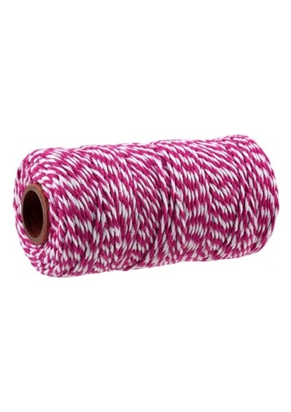 Gül Kırmızı Beyaz Tarzı Dıy Bükülmüş Kordonlar Hediye Paketleme Aksesuarları Ambalaj Dekorasyon Düğün Parti Paketleme Çift Renkli Pamuklu Fırıncı Sicim Halat (Yurt Dışından)