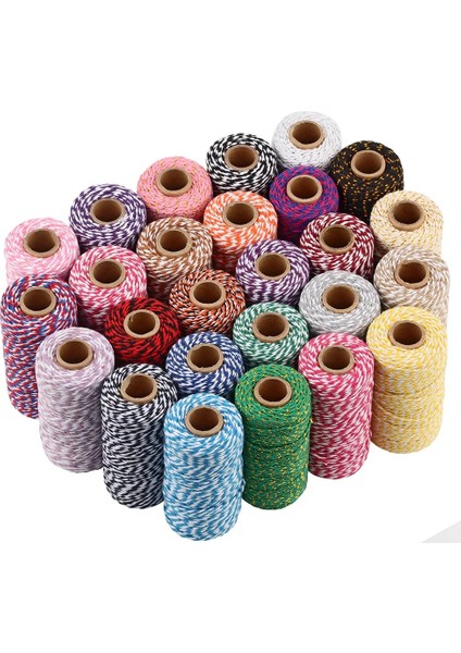 Gül Kırmızı Beyaz Tarzı Dıy Bükülmüş Kordonlar Hediye Paketleme Aksesuarları Ambalaj Dekorasyon Düğün Parti Paketleme Çift Renkli Pamuklu Fırıncı Sicim Halat (Yurt Dışından) fiyatları