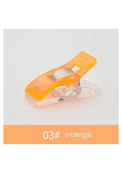 Turuncu 20 Adet Tarzı Pcsrenkli Dikiş El Sanatları Bağlama Plastik Klipler Kelepçe Paketi Patchwork Dikiş El Sanatları Hırka Cle Couture (Yurt Dışından)