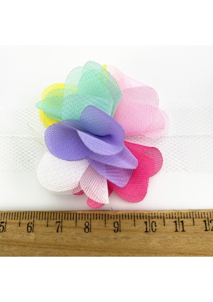 XF08-2 Stili 2 Yard 33 Renk 3D Şifon Çiçekler Dıy 5cm Genişlik Dantel Trim 24 Çiçek Dantel Kurdele Dekorasyon Giysi Aksesuarları XF08 (Yurt Dışından)