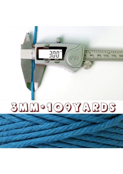 3 mm Limon Sarısı Stili 100MROLL % Renkli Makrome Pamuk Kordon Renkli Sicim Ip Kordon Pamuk Ip El Sanatları Kordon Örgü Kordonu Ev Tekstili (Yurt Dışından)