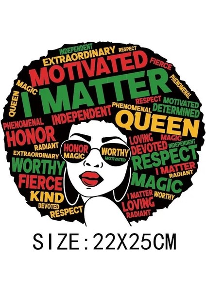 C-068-7 Stili Moda Afrika Bayan Termal Demir-On Isı Transferi Etiket Siyah Kadın T-Shirt Hoodies Giysiler Için Yamalar Aplike Dekorasyon (Yurt Dışından)