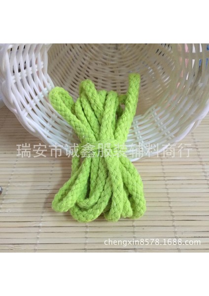 Açık Yeşil Stil 10 Yards 5mm Pamuk Halat Zanaat Dekoratif Bükülmüş Kordon Halat El Yapımı Dekorasyon Için Dıy Kordon Ficelles Couleurs Iplik Kordon (Yurt Dışından)