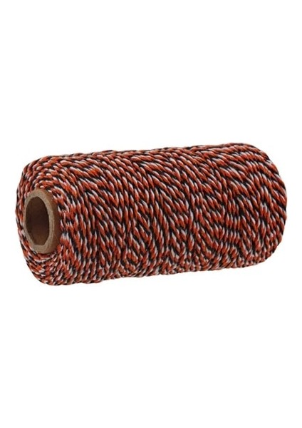 Turuncu Siyah Beyaz Stil Dıy Bükülmüş Kordonlar Hediye Paketleme Aksesuarları Ambalaj Dekorasyon Düğün Parti Paketleme Çift Renkli Pamuklu Fırıncı Sicim Halat (Yurt Dışından)