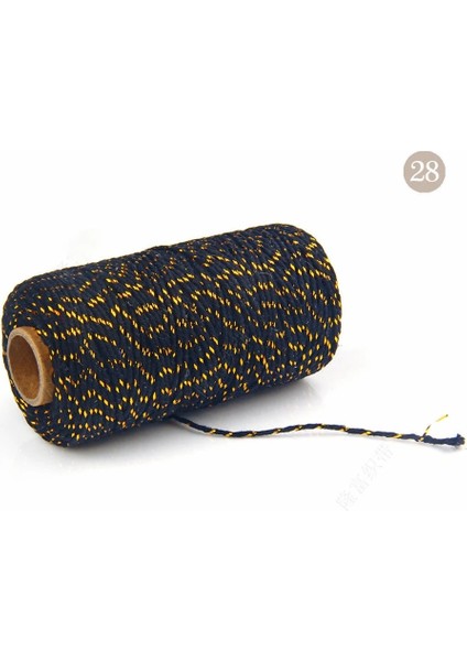 A28 Altın Siyah Stil Acrame Pamuk Kordon Halat Dize Dikiş Dıy Renkli Halat Şerit Craft Iplik Sicim Ev Tekstili Düğün Parti Dekorasyon (Yurt Dışından)