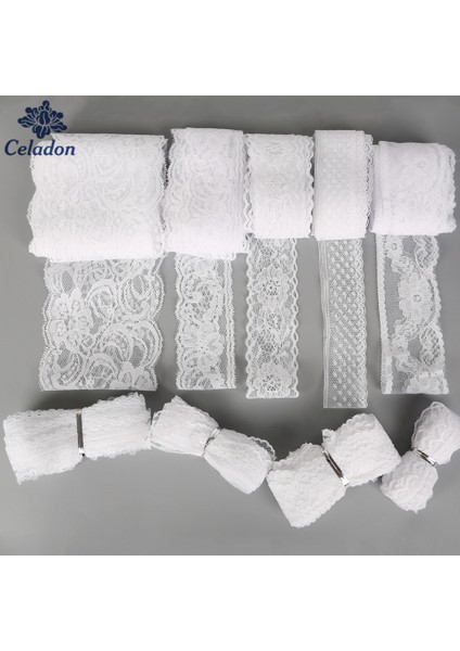Stil 14 Stil 10 Yardslot Beyaz Dantel Şerit Işlemeli Dantel Dikiş Dekorasyon Dıy Hediye Paketleme El Yapımı Malzeme Için Trimler (Yurt Dışından)
