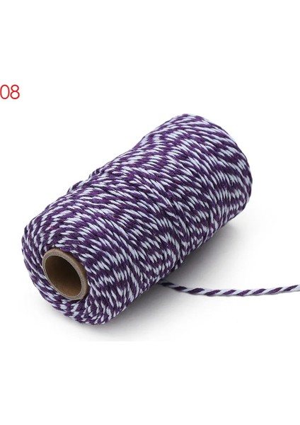 No.8 Stili 100METERSROLL 2ply Fırıncılar Sicim Dize Pamuk Kordonlar Halat Ev Dekorasyonu Için El Yapımı Noel Hediyesi Ambalaj Zanaat Projeleri Dıy Kordon (Yurt Dışından)
