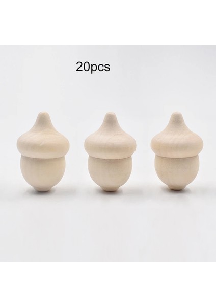 20 Adet Tarzı 3-4cm 20 Adet Ahşap Palamut Dıy El Sanatları Bitmemiş Ahşap El-Boyalı Oyuncak Araba Ahşap Günlük Renk Takı Aksesuarları Ev Dekorasyon Süsler (Yurt Dışından)