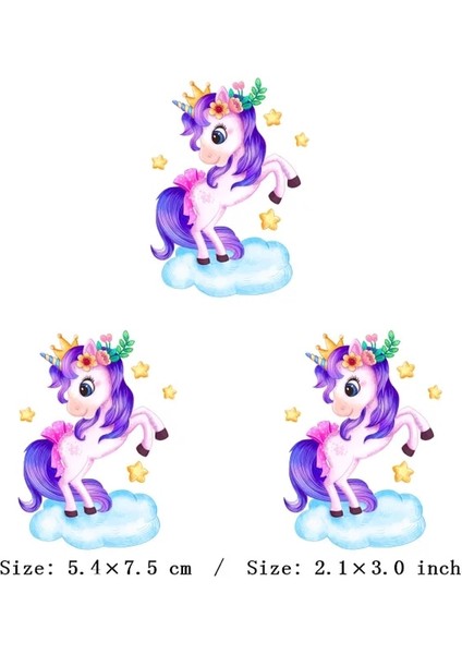 CZ-077-16 Stili Gökkuşağı Bulut Unicorn Giltter Yamalar Demir On Çocuk Giysileri Termo Etiketler Yama Aplike Giyim Için Diy Isı Transferi Parches (Yurt Dışından)