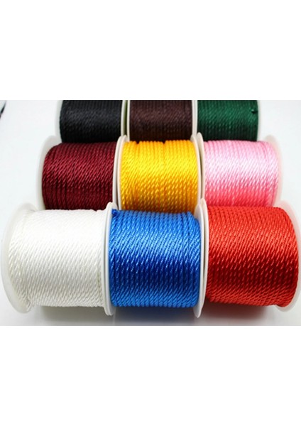 Renkli Stil 16.4 Ts 3mm Naylon Dize Çin Saten Ipek Örgülü Kordon Aşk Bağlama Halatı (Yurt Dışından)