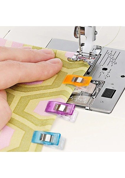 2,7 x 1 cm Stili Mini Dikiş Klipleri Plastik Renkli Kapitone Klipler Dıy Craft Patchwork Kumaş Tığ Örgü Için Hemming Konfeksiyon Kelepçeleri (Yurt Dışından)