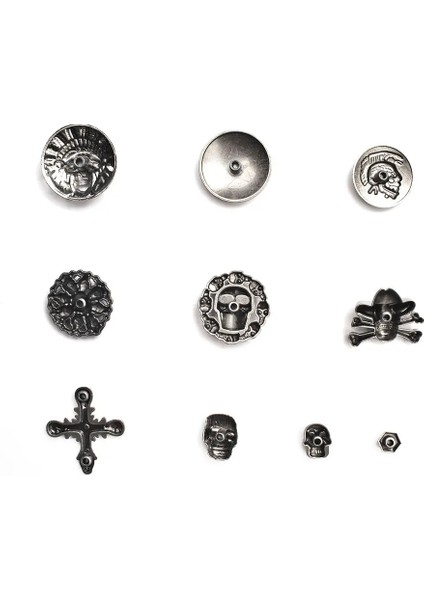 No.6 Tarzı Metal Perçin Başak Saplama Düğmeleri Deri Ayakkabı Için Perçinler Giyim Çanta Dıy Zanaat Dekorasyon Aksesuarları Korsan Kafatası Croets (Yurt Dışından) fırsatları