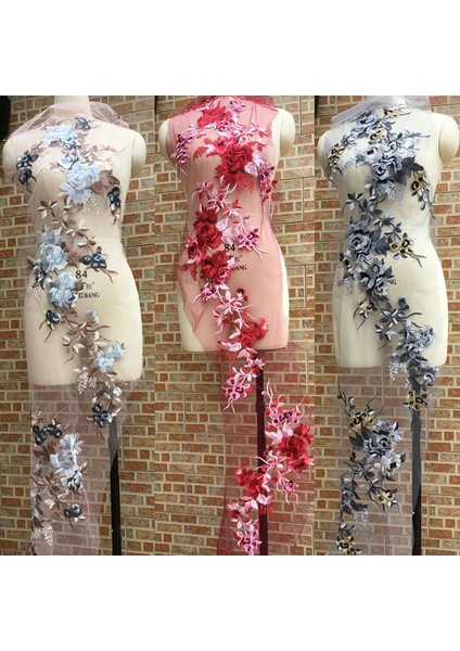 Style3 Pembe Tarzı Büyük Boy Elbise Aplike Dıy Gelin Başörtüsü Giysileri Kumaş Dikiş Malzemeleri Zanaat Gelinlik Aplike (Yurt Dışından)