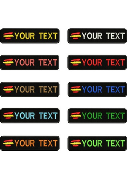 Turuncu-Velcro Tarzı Ispanyol Bayrağı Ispanya 10X2.5 cm Nakış Özel Ad Metin Yama Çizgili Rozeti Demir On Veya Giysi Için Velcro Destek Yamaları (Yurt Dışından)