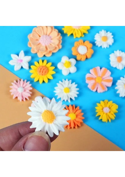 D Stili Mini Çiçek Silikon Kek Fondan Reçine Kalıpları Güller Çiçek Kalıbı Papatya Çiçek Kalıpları Küçük Çiçek Kalıpları Takı Sanat Araçları (Yurt Dışından)