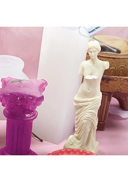 Resim Stili Olarak Dıy Mum Yapımı Kiti Roma Sütunu Silikon Kalıp Venüs Tanrıçası Aromaterapi Mum Insan Vücudu Alçı Kalıp Kek Dekorasyon Araçları (Yurt Dışından) fırsatları